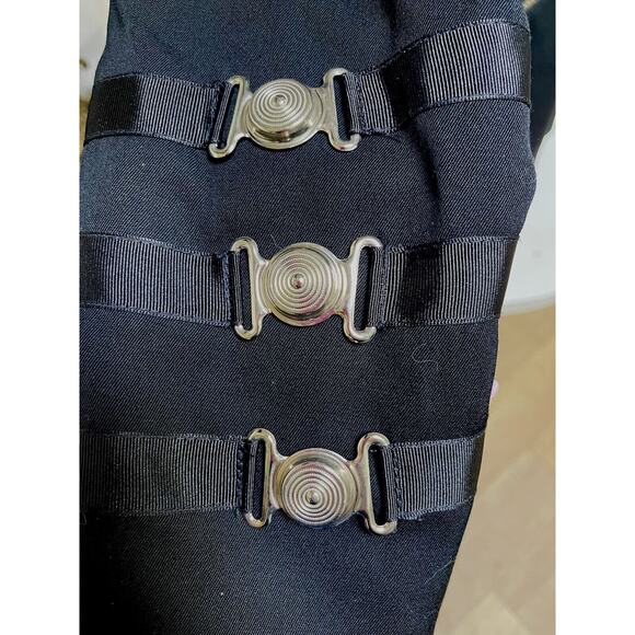 PARASUCO Vintage Black Silver Zipper jacket Blazer Wool 5 6 Canada - Picture 6 of 12